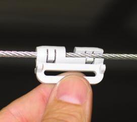 Cable Stops are installed at the Endcap Glider, at the Inlet Glider, and at each Glider immediately adjacent to all fittings. Leave them installed loose until Step 5 is complete.