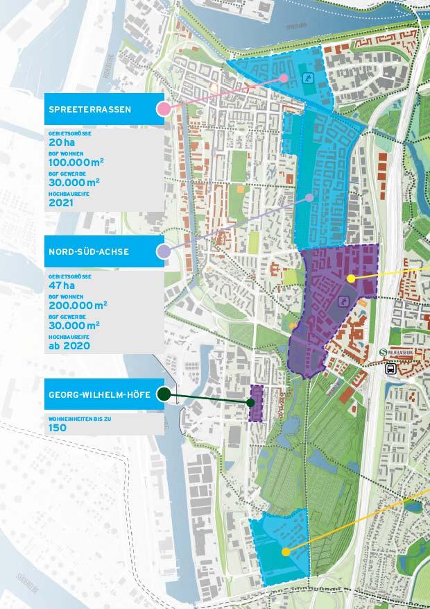 Project areas of IBA Hamburg in Wilhelmsburg