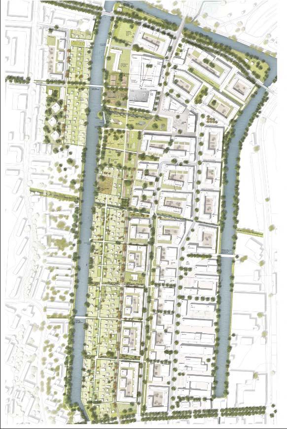 Result for competition Nord-Süd-Achse winner draft: Hosoya Schaefer Architects AG, Zürich with AGENCE TER, Paris/Karlsruhe around 2.200 new dwellings around 51.