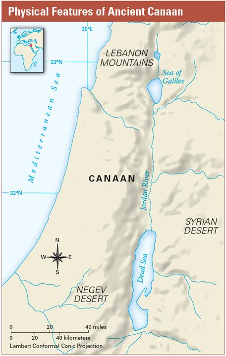 The physical features of Canaan affected where Israelites settled. Other bodies of water also played a role in the settlement of Canaan. The Sea of Galilee was actually a freshwater lake.