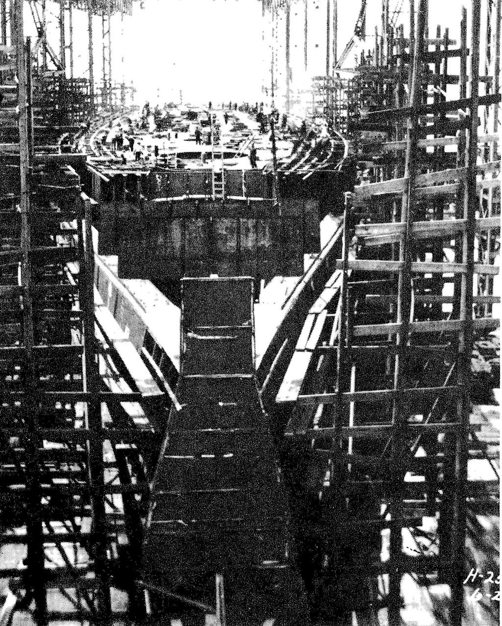 By early 1922, the Battle Cruiser CONSTELLATION (CC-2), under construction on Shipway #8, was 22% physically complete.