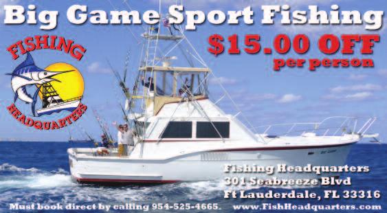 $5 OFF drift-fishing or anchor trips. (Reg. price $40 each) Coupon good for entire party. Not valid with hotel reservation or other offers. Must book direct. Exp. 10/31/14.