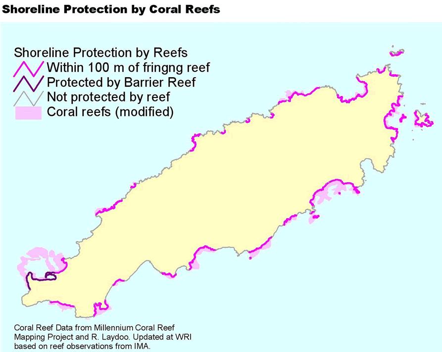 2. Reef Protection 0 Not protected by reef 51% 2 Within