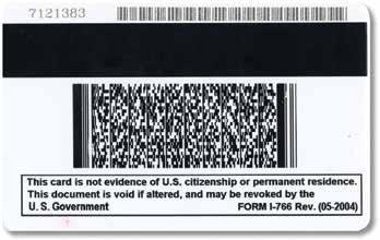 issues the Employment Authorization Document (Form I-766) to individuals granted temporary employment authorization in the United