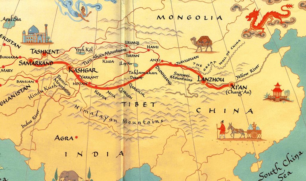 Samarkand, Uzbekistan and Xi an, China developed