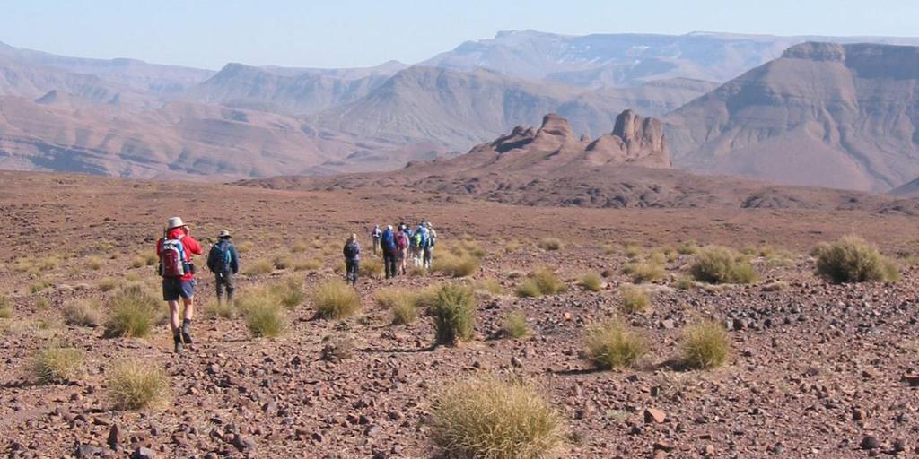 8 Days Starts/Ends: Marrakech Trek through Morocco's remote Jebel Sahro region, with its spectacular landscape of rugged mountains, gorges and towering rock spires.