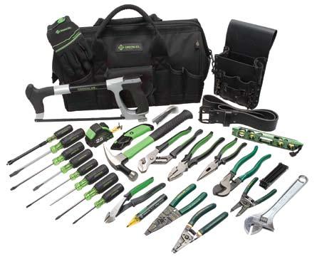 96 kg) Journeyman s Tool Kit 0159-12 Perfect kit for the journeyman electrician. Kit Includes: 20-Pocket Tool Caddy, GT-11 Voltage tester, Torpedo Level, 18 oz.