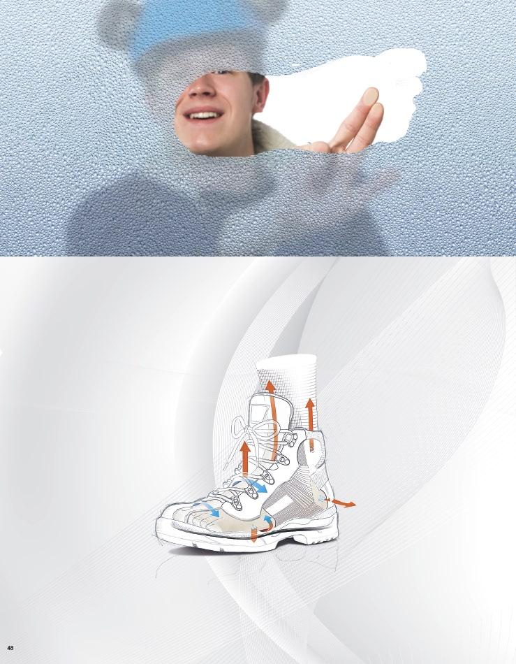 Moisture Transport System keeps your feet dry Moisture Transport System is Arbesko s proprietary concept for creating a pleasant environment for working feet.