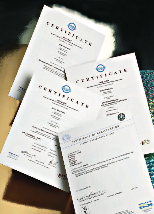 Our factories employ strictly controlled hygiene conditons during manufacture and we have recently gained the BRC/IOP Certificate of Hygiene for our Steinfurt factory.