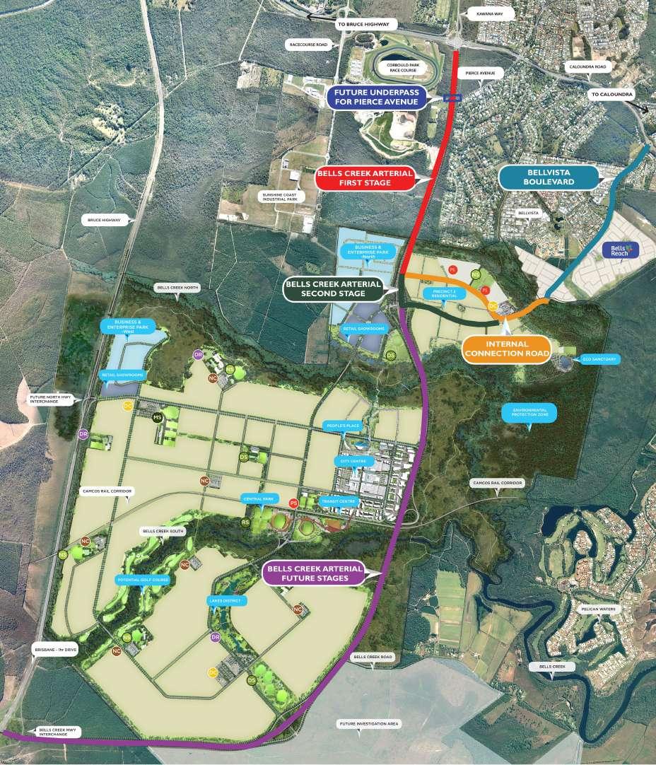 THE MASTERPLAN Home to 20,000 new residential dwellings Over 200km bikeways & walking paths 90ha City Centre & village shopping