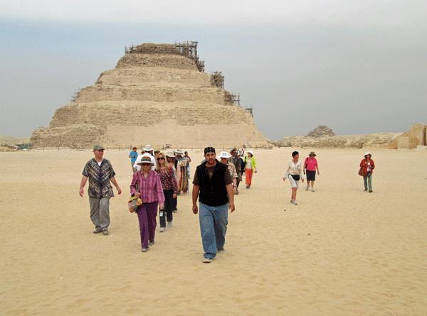 visit the Red and Bent Pyramids, attributed to the King Sneferu.