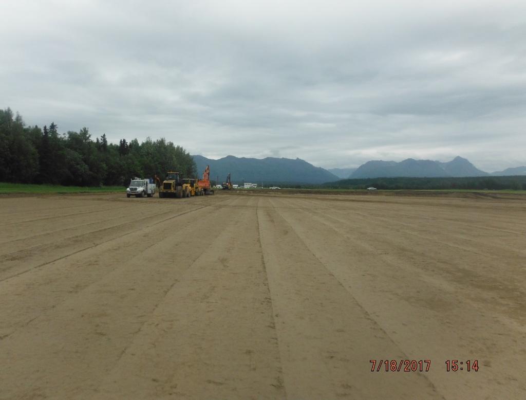 The apron will be paved in September and will provide new large aircraft parking space.