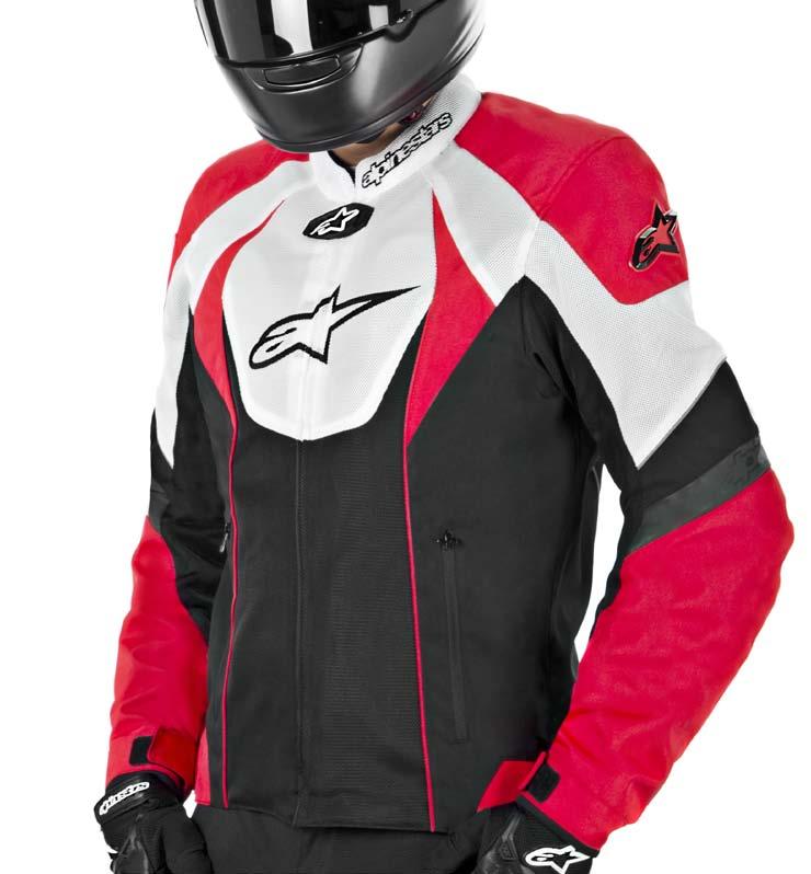 -- Chest pad compartments with PE foam padding (Alpinestars Bionic chest pads available as