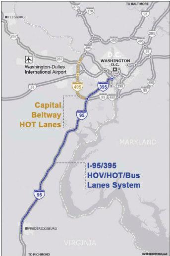 7 A Regional HOT Lanes Network 70-mile network of High Occupancy Toll (HOT) Lanes 14-mile I-495 Capital Beltway HOT Lanes 56-mile I-95/395 Reversible HOT Lanes Expands regional HOV system, creating