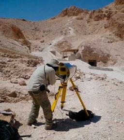 A member of the UCT survey team conducting laser scanning.