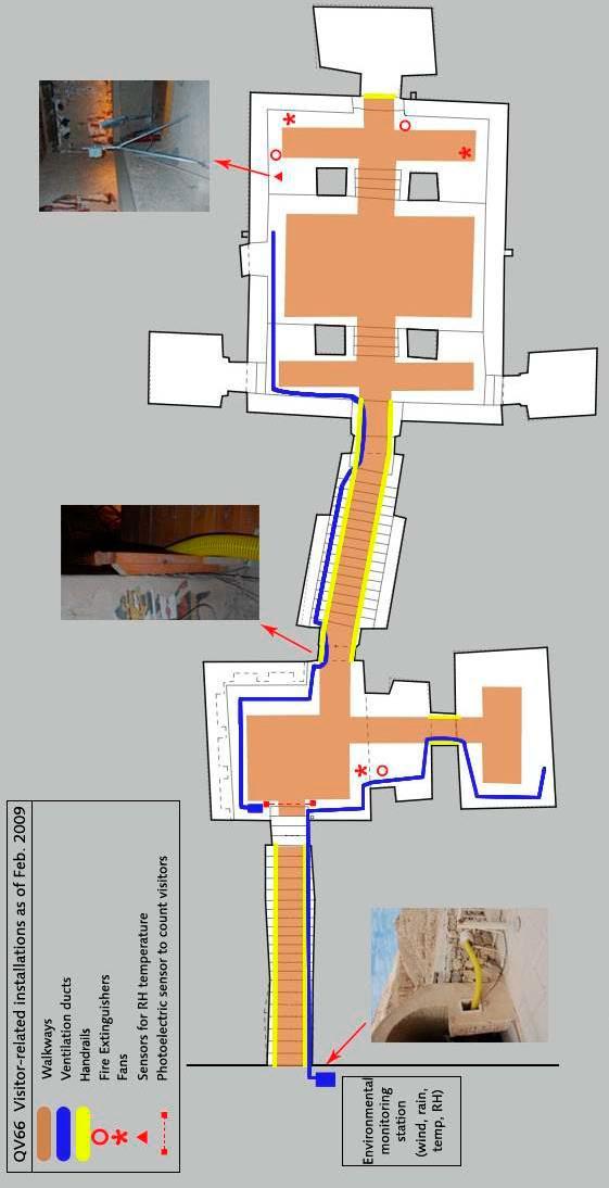 226 The schematic shows the location of walkways, ventilation ducts, environmental
