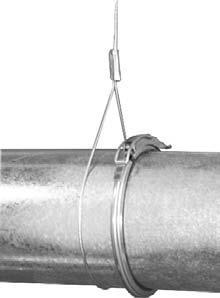 K&B Duct Clamp Together Duct - Hanging System Hanging Duct Hanging duct can be accomplished with a variety of methods ranging from cable hangers to duct saddles and treaded rod/conduit.