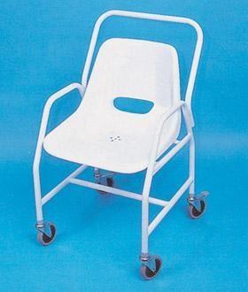 Item B-1.09 Chairs, Bathing Patient chair for facilitating bathing for disables patients 1) Chrome plated tubular steel frame. 2) Multi-layer epoxy coated or painted.