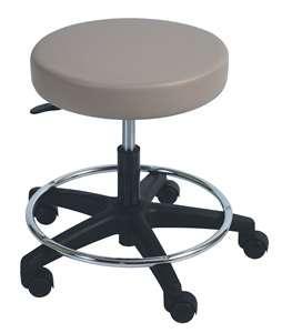 Item B-1.22 Stools, Adjustable Adjustable height stool for use in hospital environment. 1) Safety base manufactured from stainless steel with 5 swivel castors and chromium plated foot ring.
