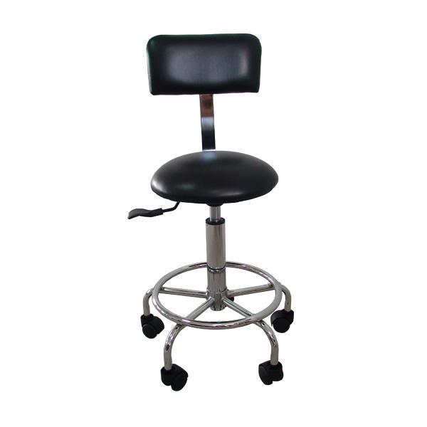 Item B-1.23 Stools, Adjustable, with Foot Support & Back Rest Adjustable height stool with back rest and feet support, for use in hospital environment and in particular for laboratory use.