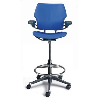Item B-1.24 Stools, Reception backrest Stool for receptionist and Nurse station with footrest and backrest.