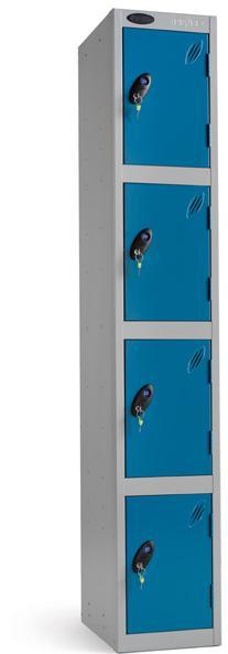 Item B-1.04 Cabinets, Storage System, 4 Doors Modular System Wardrobe designed for public places for storing personal effects and clothes, lockable.