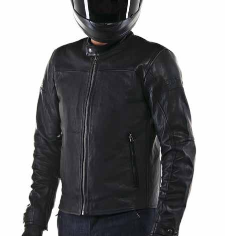 BRERA LEATHER JACKET ROAD RIDING / LIFESTYLE / SIZE: 44-60 Full grain leather main shell construction with a natural finish for abrasion resistance, durability as well as a soft, luxurious feel.