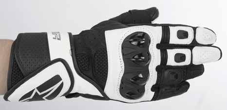 SP AIR GLOVE PERFORMANCE RIDING / SIZE: S-3XL Constructed from supple and durable full-grain leather with strategically placed 3D mesh inserts providing an optimized airflow Localized perforations on