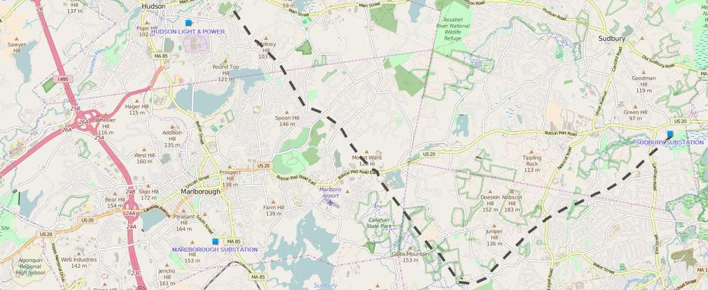 Alternative 6 - Direct Pipeline ROW ROUTE C (dotted line) ROUTE: Pipeline