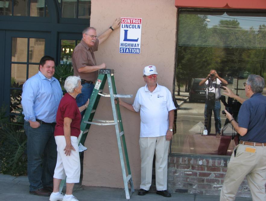 Pictured in the above photo are from left to right;; Onalee Koster, Director of the Tracy Historical Museum, Dino Margaros, owner of the Tracy Inn, David Lee,
