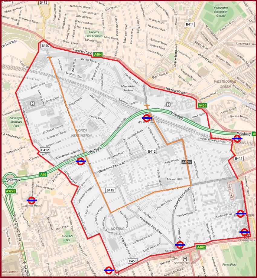 ROAD CLOSURES & MAP Road closures will go in from 07:00am on Sunday 25 th August and should ve all been removed by 03:00/04:00am on Tuesday 27 th August The A40 Westway will remain open throughout