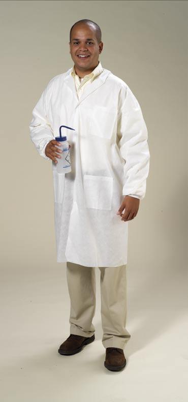 Durable and comfortable. Gives protection from dry particulates and water-based liquids.