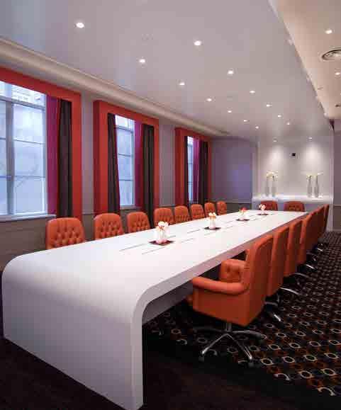 The spacious Grand Boardroom overlooks the historical courtyard and may be combined with the Grand Duke as a private catering location.