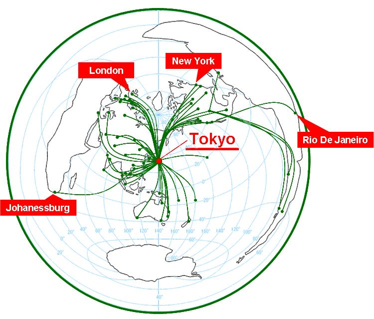 Access to Japan Easy access from all over the world Region Europe, Africa & Middle East (16 cities) North & South America (25 cities) Oceania & South Pacific (12 cities) Asia (41 cities) - Flight