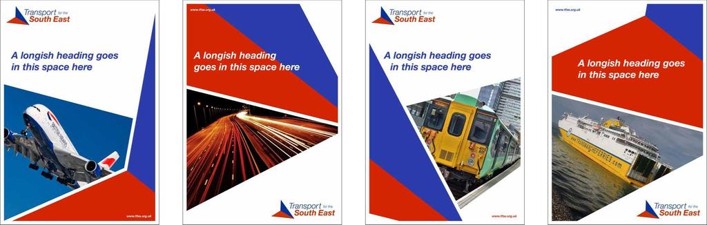 Transport for the South East Style Guide 04 In print Use the arrow device at unusual angles and