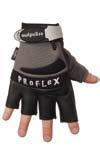 49454 VIBRATION GLOVES PROFLEX Impact Designed for strong protection against chock and impact with visco-elastic polymers. The half finger design gives workers fingertip dexterity and tactility.