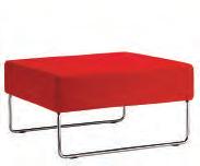Stainless Steel Brushed Stainless Steel Polypropylene Shell White, Black and Red 3152 OTTOMAN POLY $745 26.