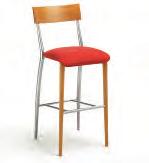 5 SQ FT / 9 STACKING 4-6 SATIN UPCHARGE $ CHROME UPCHARGE $ Seat & Wood Back / Any Cape Std 4351 BAR STOOL GRD 1 $740