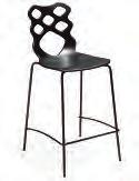 INDOOR - Y OUTDOOR - Y Poly Shell Ivory, White, Black and Red 4451 BAR STOOL POLY $410 43 29.5 21.75 18.