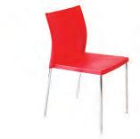 UPCHARGE $ CHROME UPCHARGE $ Poly Shell Black, White, Red, Orange, Tan 351 SIDE CHAIR POLY