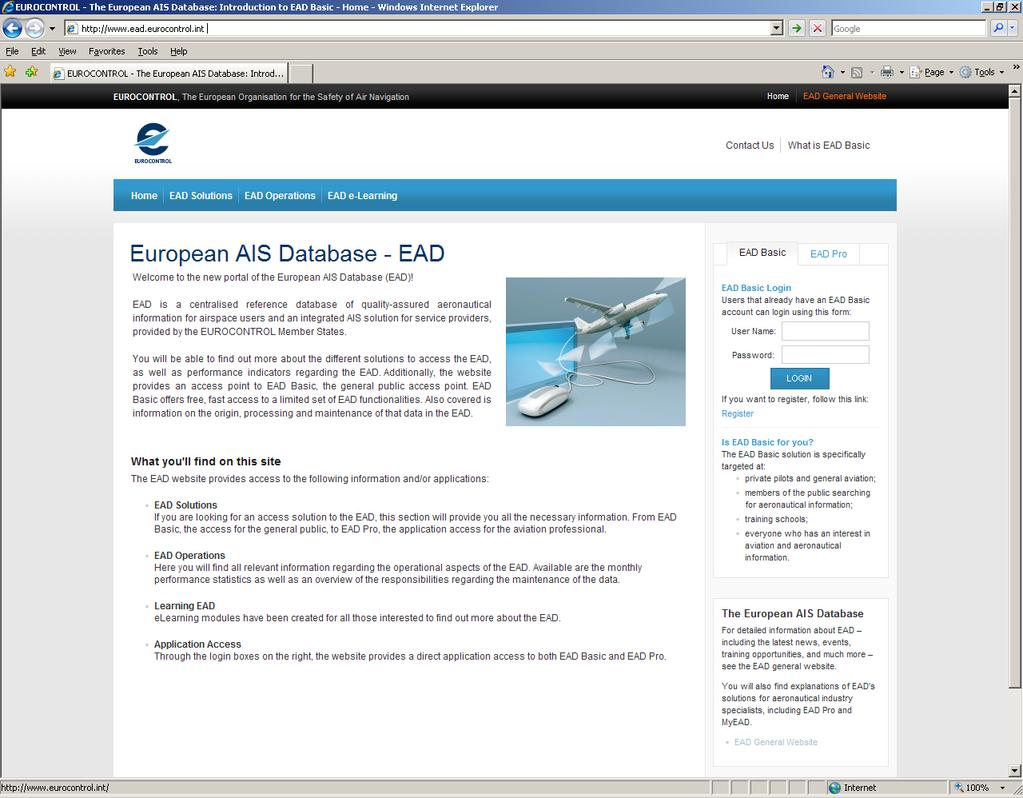10+ years of EAD EAD Ops Website www.ead.eurocontrol.