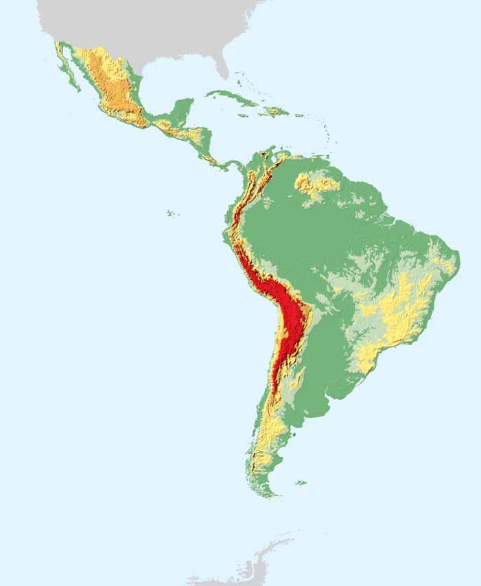 Introducing the Region: Physical Geography Latin America includes all the countries in the Western Hemisphere, except the United States and Canada.