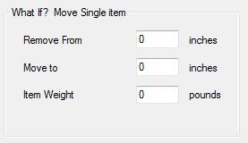 6. What if? Moving a single item This feature was added for two purposes.