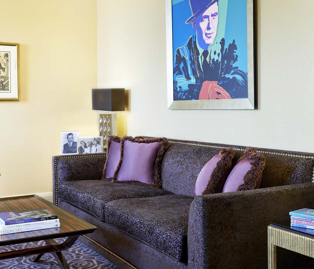 PERSONALITY SUITES PARTI AL RIVE R The wit of Noel Coward, the charisma of Richard Harris, and the legend that is Frank Sinatra are portrayed in our one-bedroom Art Deco Personality Suites.
