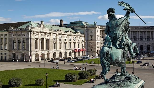 The Hofburg area has been the documented seat of government since 1279 for various empires and republics.