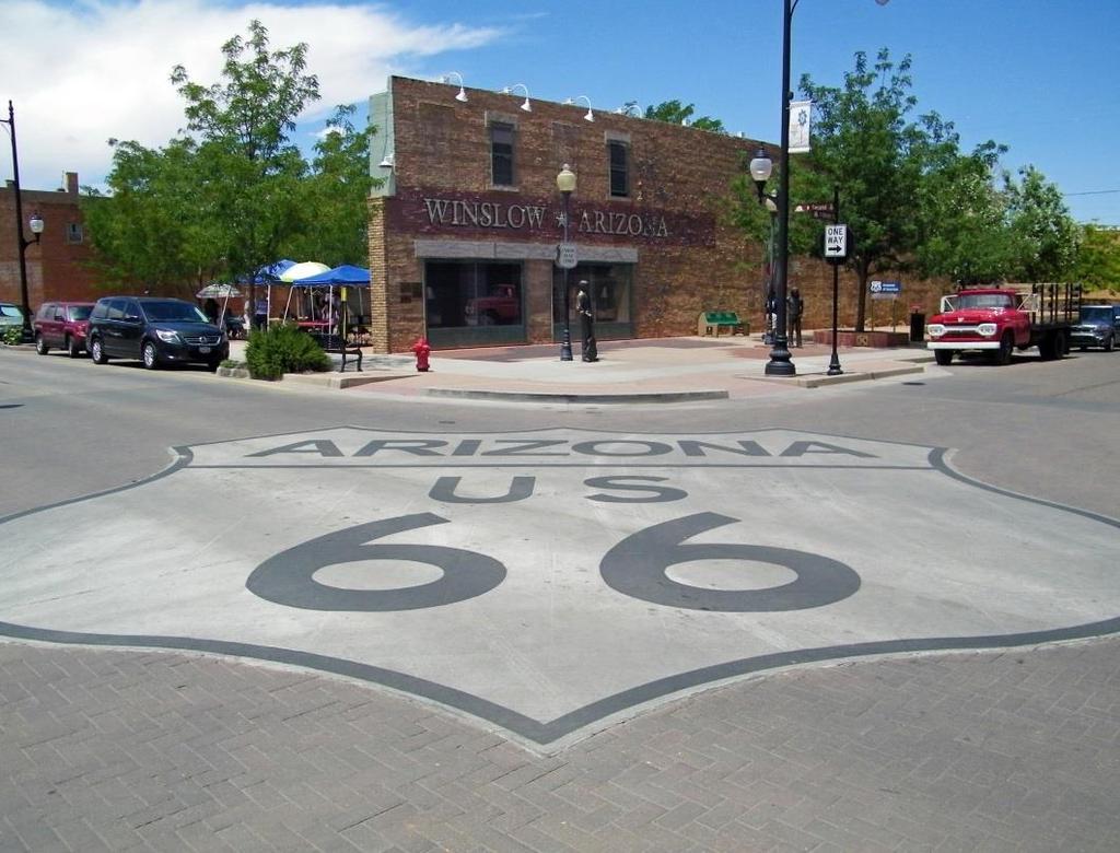 I spent my first night in Winslow, Arizona, another town along Route 66.