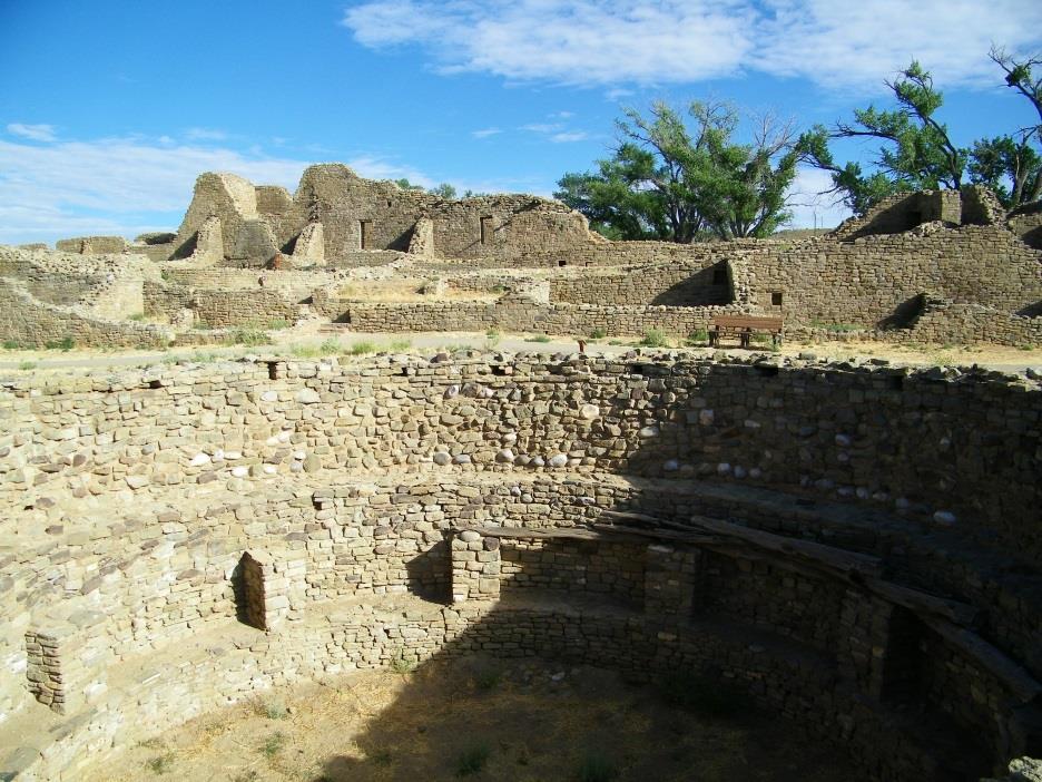 Near Bloomfield Aztec Ruins National Monument, which was a Chacoan era Ancestral Puebloan site that had