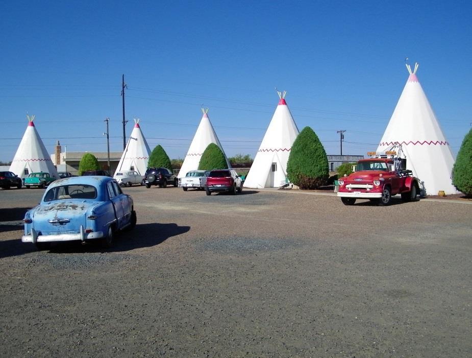 More Route 66 roadside kitsch, these both in Holbrook, Arizona. The upper picture is the Wigwam Motel Have You Slept In A Wigwam Lately?