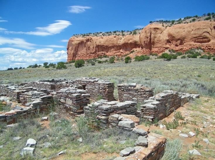 After leaving Gallup I visited two obscure ruins sites. Casamero Pueblo ruins, shown here, was associated with the Chacoan culture centered to the north.