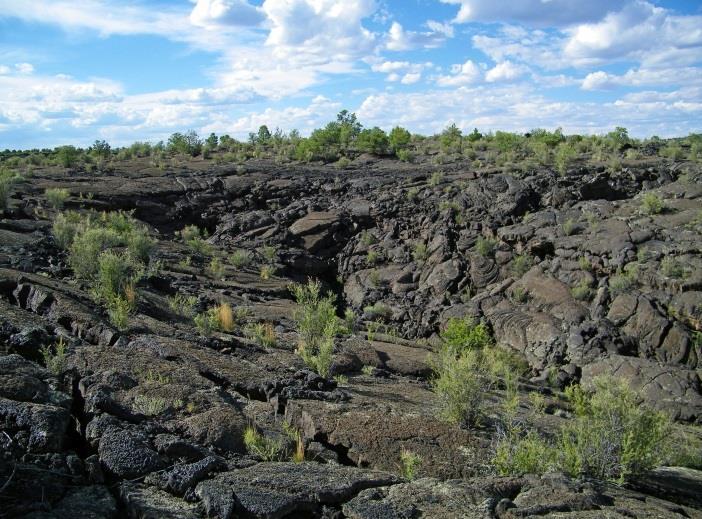 recent lava flows, cinder cones, lava tubes and other volcanic features.